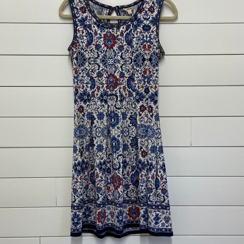 Blue and Red Bohemian Dress